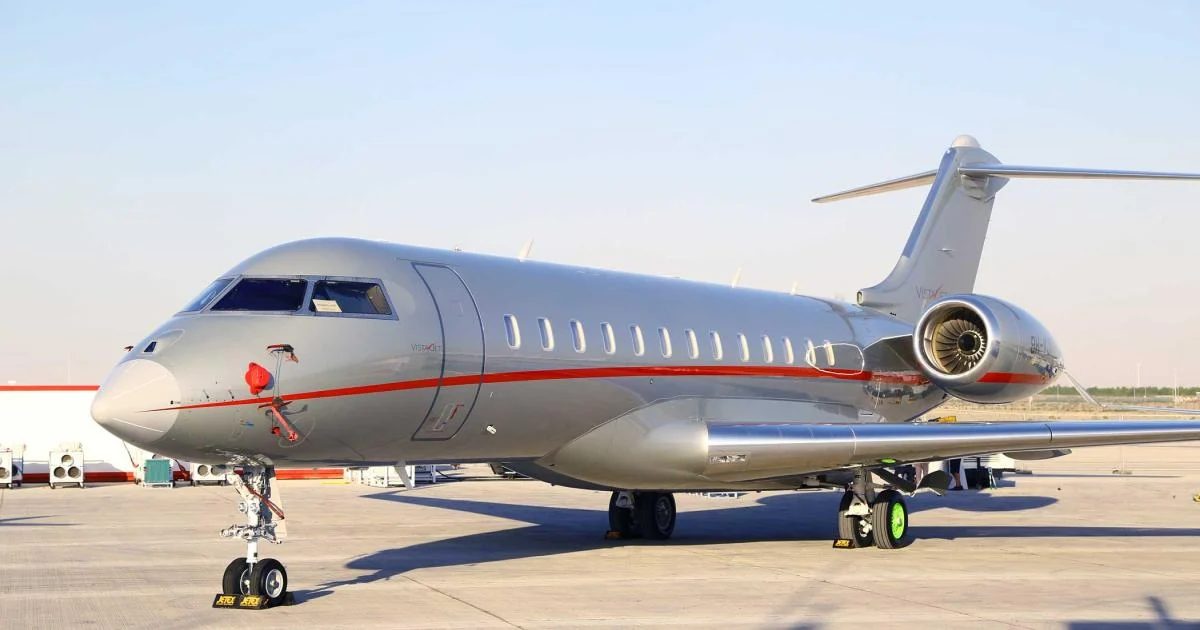 Private jet on the tarmac
